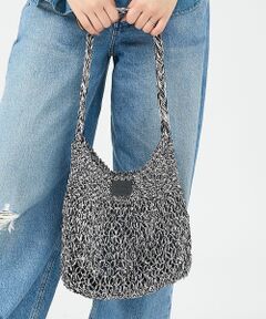 Rouge vif la cle / ルージュ・ヴィフ ラクレ ショルダーバッグ | 【Swaraj /スワラージ】手編みのメタリックマクラメ・ショルダーバッグ（裏地