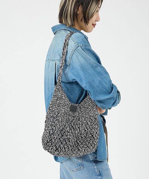 Rouge vif la cle / ルージュ・ヴィフ ラクレ ショルダーバッグ | 【Swaraj /スワラージ】手編みのメタリックマクラメ・ショルダーバッグ（裏地 | 詳細19