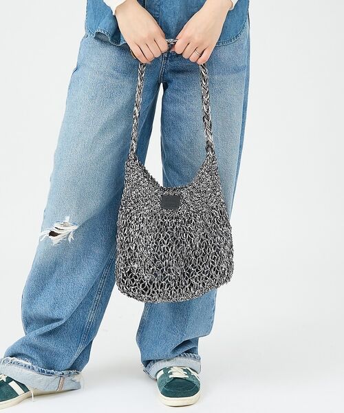 Rouge vif la cle / ルージュ・ヴィフ ラクレ ショルダーバッグ | 【Swaraj /スワラージ】手編みのメタリックマクラメ・ショルダーバッグ（裏地 | 詳細20