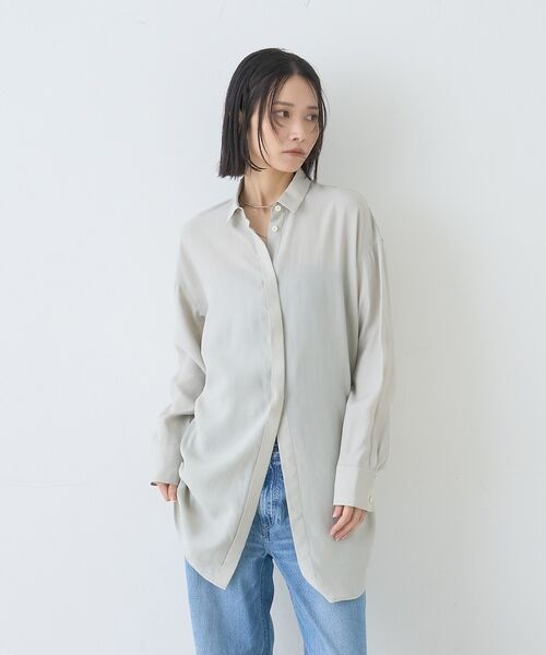 Rouge vif la cle / ルージュ・ヴィフ ラクレ シャツ・ブラウス | ウエストタックドレープロングシャツ | 詳細23