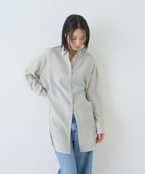 Rouge vif la cle / ルージュ・ヴィフ ラクレ シャツ・ブラウス | ウエストタックドレープロングシャツ | 詳細25