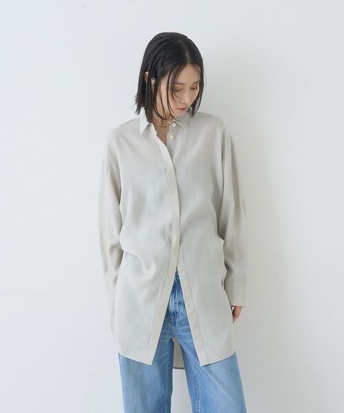 Rouge vif la cle / ルージュ・ヴィフ ラクレ シャツ・ブラウス | ウエストタックドレープロングシャツ | 詳細26