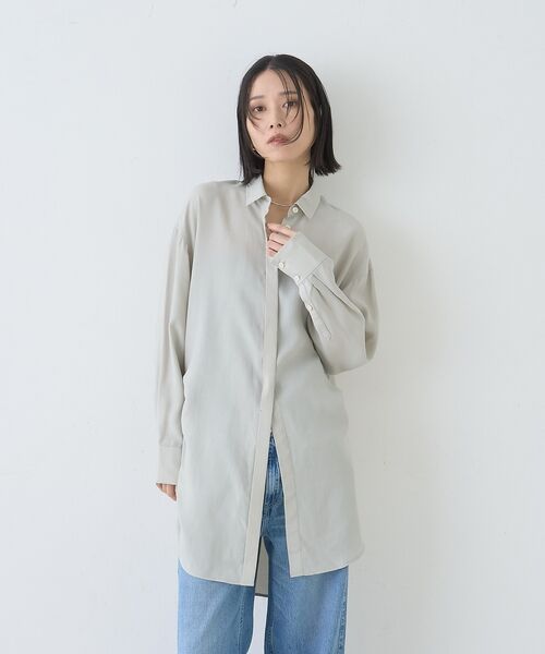 Rouge vif la cle / ルージュ・ヴィフ ラクレ シャツ・ブラウス | ウエストタックドレープロングシャツ | 詳細27