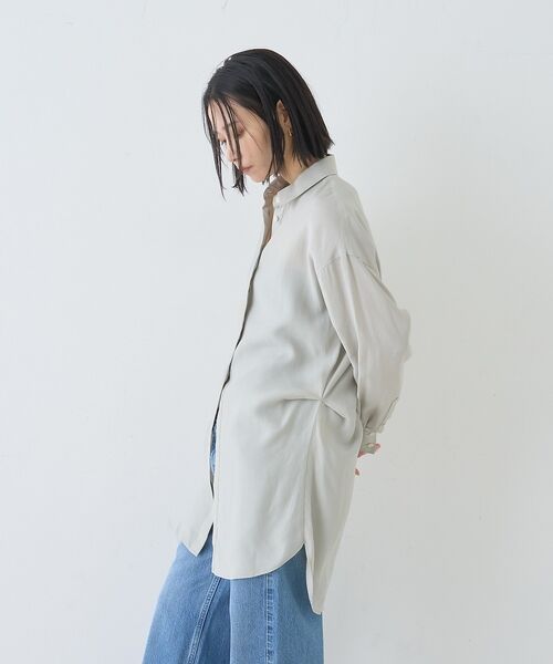 Rouge vif la cle / ルージュ・ヴィフ ラクレ シャツ・ブラウス | ウエストタックドレープロングシャツ | 詳細28