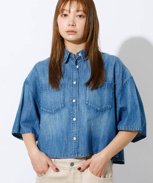 Rouge vif la cle / ルージュ・ヴィフ ラクレ シャツ・ブラウス | 【Healthy denim / ヘルシーデニム】Breezy Rosehip/（インディゴ）