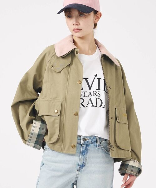 Rouge vif la cle / ルージュ・ヴィフ ラクレ ブルゾン | 【Barbour/バブアー】CROPPED BEADNELL  JACKET/バ（カーキ）