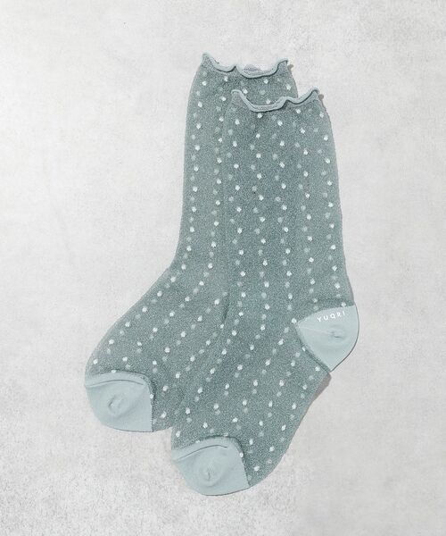 Rouge vif la cle / ルージュ・ヴィフ ラクレ ソックス | 【YUQRI/ユクリ】DotVeil/靴下/フェミニン/ロマンティック/ギフト【（グレー）