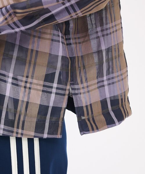 Rouge vif la cle / ルージュ・ヴィフ ラクレ シャツ・ブラウス | 【Le Melange/ル・メランジュ】シアーチェックシャツ/ シアー/メンズラ | 詳細11