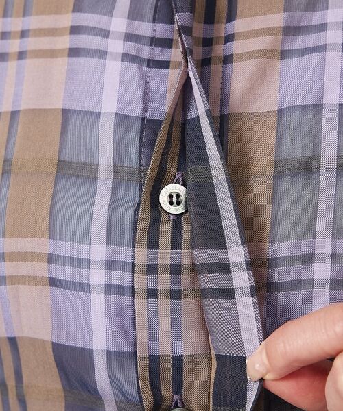 Rouge vif la cle / ルージュ・ヴィフ ラクレ シャツ・ブラウス | 【Le Melange/ル・メランジュ】シアーチェックシャツ/ シアー/メンズラ | 詳細12