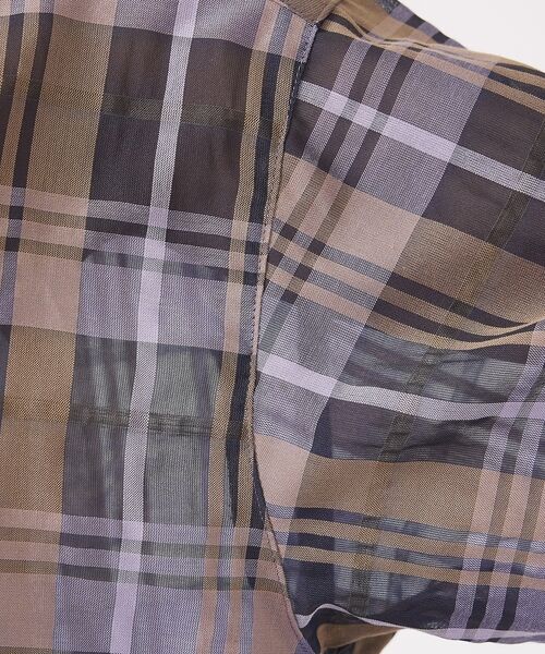 Rouge vif la cle / ルージュ・ヴィフ ラクレ シャツ・ブラウス | 【Le Melange/ル・メランジュ】シアーチェックシャツ/ シアー/メンズラ | 詳細13