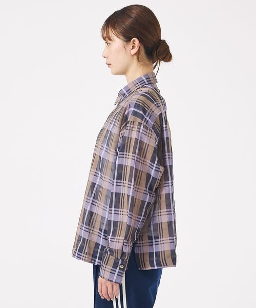 Rouge vif la cle / ルージュ・ヴィフ ラクレ シャツ・ブラウス | 【Le Melange/ル・メランジュ】シアーチェックシャツ/ シアー/メンズラ | 詳細6