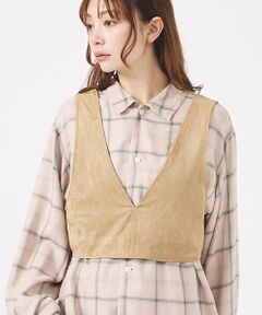 Rouge vif la cle / ルージュ・ヴィフ ラクレ ベスト | 【Le Melange/ル・メランジュ】ECOスウェードビスチェ/フェイクレザー