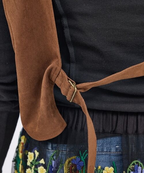 Rouge vif la cle / ルージュ・ヴィフ ラクレ ベスト | 【Le Melange/ル・メランジュ】ECOスウェードビスチェ/フェイクレザー | 詳細13