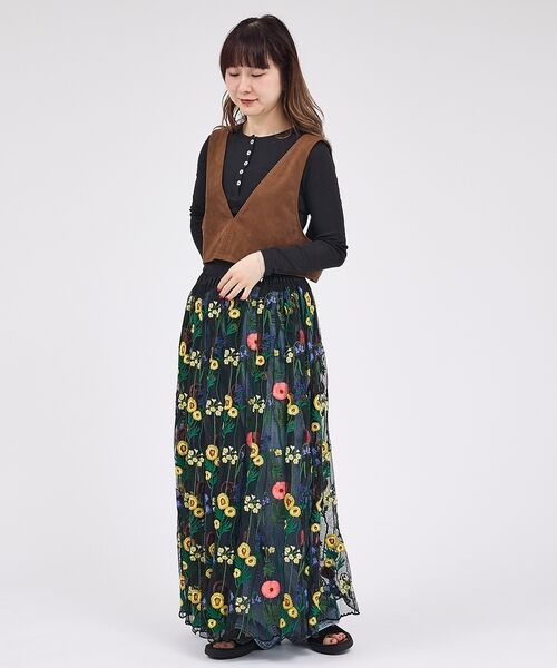 Rouge vif la cle / ルージュ・ヴィフ ラクレ ベスト | 【Le Melange/ル・メランジュ】ECOスウェードビスチェ/フェイクレザー | 詳細2