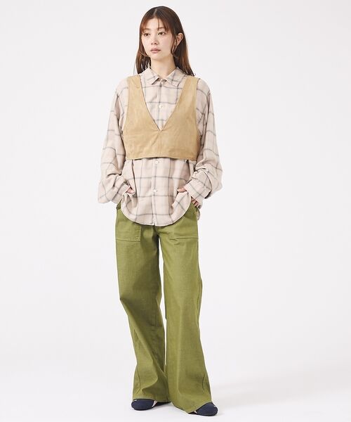 Rouge vif la cle / ルージュ・ヴィフ ラクレ ベスト | 【Le Melange/ル・メランジュ】ECOスウェードビスチェ/フェイクレザー | 詳細15