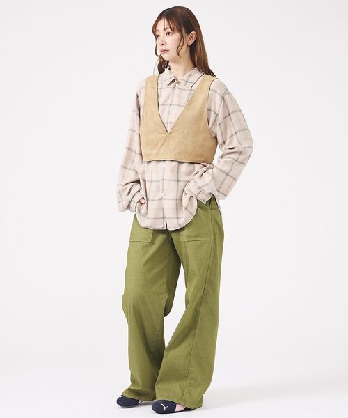 Rouge vif la cle / ルージュ・ヴィフ ラクレ ベスト | 【Le Melange/ル・メランジュ】ECOスウェードビスチェ/フェイクレザー | 詳細16