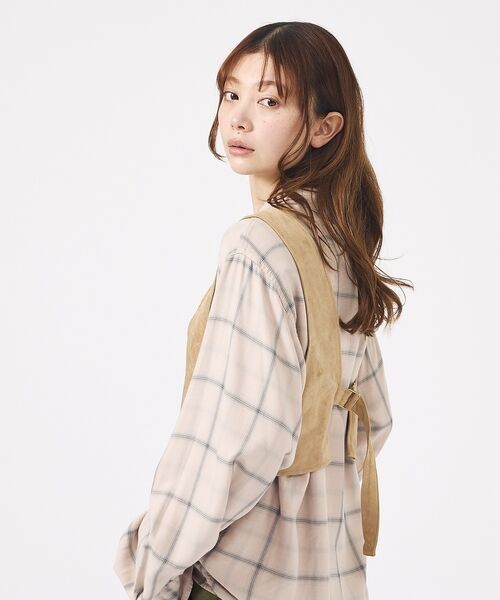 Rouge vif la cle / ルージュ・ヴィフ ラクレ ベスト | 【Le Melange/ル・メランジュ】ECOスウェードビスチェ/フェイクレザー | 詳細18