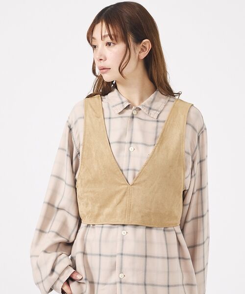 Rouge vif la cle / ルージュ・ヴィフ ラクレ ベスト | 【Le Melange/ル・メランジュ】ECOスウェードビスチェ/フェイクレザー | 詳細19