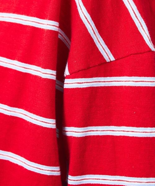 Rouge vif la cle / ルージュ・ヴィフ ラクレ Tシャツ | 【Le Melange/ル・メランジュ】マルチボーダーTee/8分袖/クルーネッ | 詳細5
