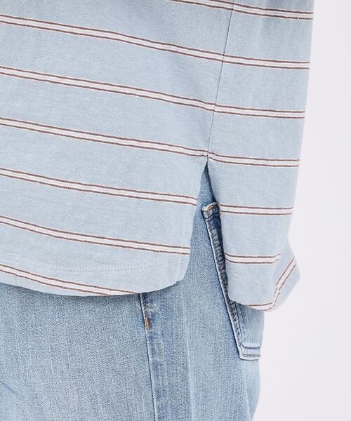 Rouge vif la cle / ルージュ・ヴィフ ラクレ Tシャツ | 【Le Melange/ル・メランジュ】マルチボーダーTee/8分袖/クルーネッ | 詳細15