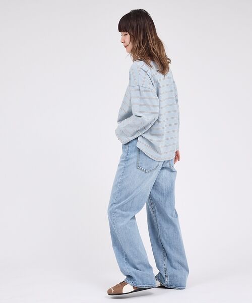 Rouge vif la cle / ルージュ・ヴィフ ラクレ Tシャツ | 【Le Melange/ル・メランジュ】マルチボーダーTee/8分袖/クルーネッ | 詳細8