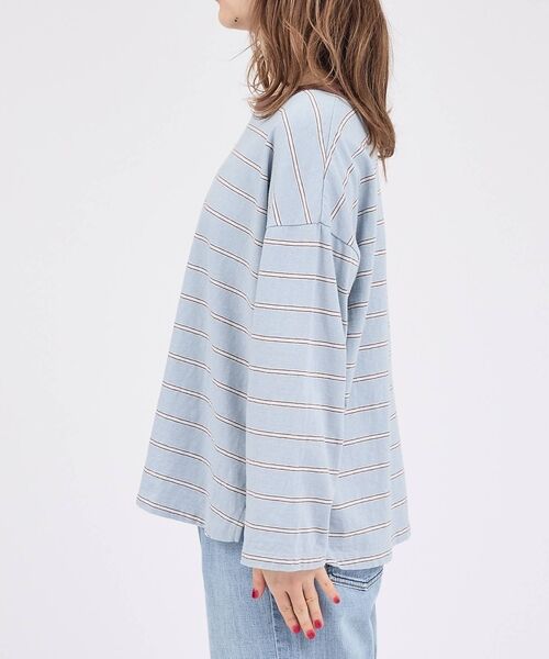 Rouge vif la cle / ルージュ・ヴィフ ラクレ Tシャツ | 【Le Melange/ル・メランジュ】マルチボーダーTee/8分袖/クルーネッ | 詳細12