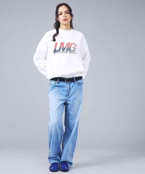 Rouge vif la cle / ルージュ・ヴィフ ラクレ スウェット | 【Le Melange/ル・メランジュ】ロゴプリントスウェット/スポーティー【W | 詳細1