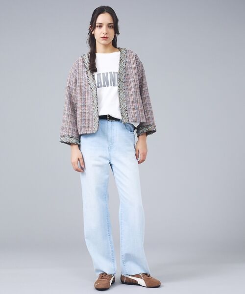 Rouge vif la cle / ルージュ・ヴィフ ラクレ ノーカラージャケット | 【Le Melange/ル・メランジュ】ツイードジャケット/ノーカラージャケット | 詳細3