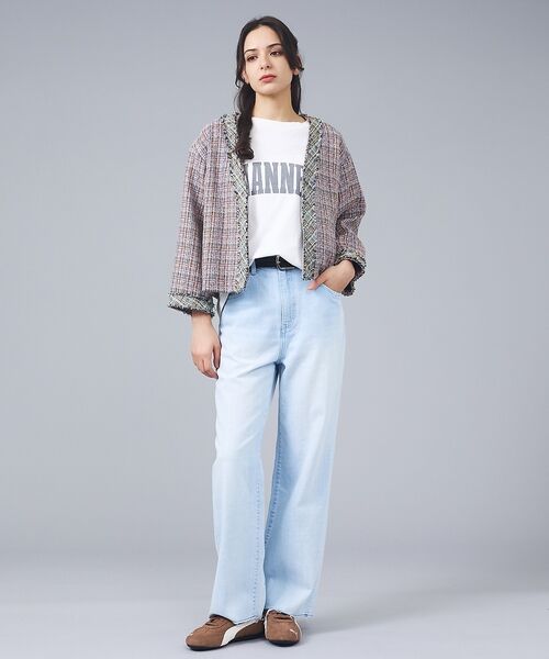 Rouge vif la cle / ルージュ・ヴィフ ラクレ ノーカラージャケット | 【Le Melange/ル・メランジュ】ツイードジャケット/ノーカラージャケット | 詳細4