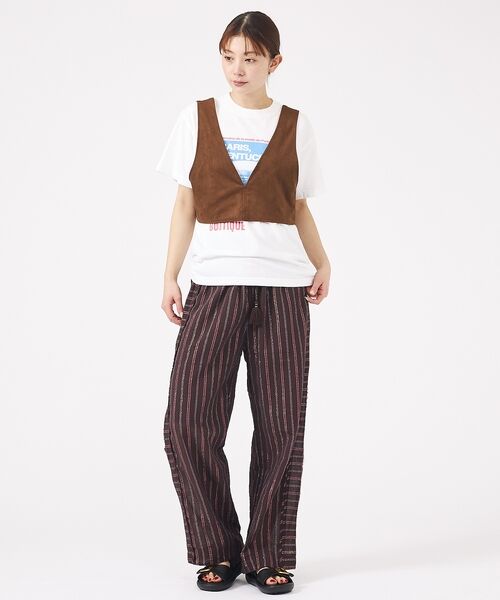 Rouge vif la cle / ルージュ・ヴィフ ラクレ パンツ | 【Le Melange/ル・メランジュ】総柄イージーパンツ/チェック柄/バルーン | 詳細5