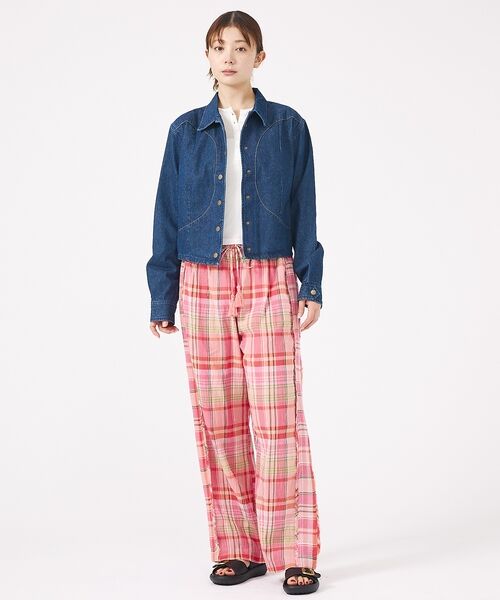 Rouge vif la cle / ルージュ・ヴィフ ラクレ パンツ | 【Le Melange/ル・メランジュ】総柄イージーパンツ/チェック柄/バルーン | 詳細8