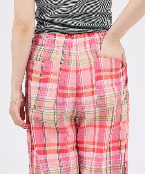 Rouge vif la cle / ルージュ・ヴィフ ラクレ パンツ | 【Le Melange/ル・メランジュ】総柄イージーパンツ/チェック柄/バルーン | 詳細18