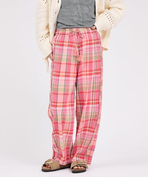 Rouge vif la cle / ルージュ・ヴィフ ラクレ パンツ | 【Le Melange/ル・メランジュ】総柄イージーパンツ/チェック柄/バルーン | 詳細10