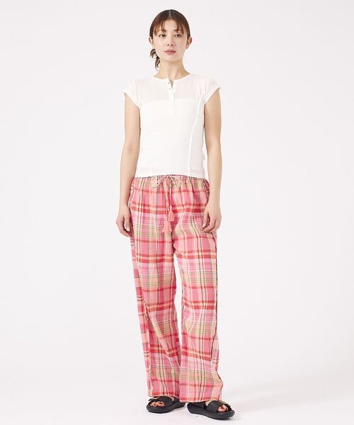 Rouge vif la cle / ルージュ・ヴィフ ラクレ パンツ | 【Le Melange/ル・メランジュ】総柄イージーパンツ/チェック柄/バルーン | 詳細11