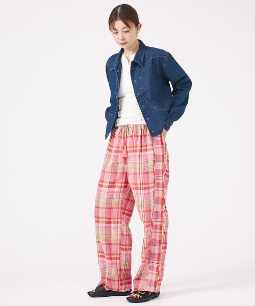 Rouge vif la cle / ルージュ・ヴィフ ラクレ パンツ | 【Le Melange/ル・メランジュ】総柄イージーパンツ/チェック柄/バルーン | 詳細14