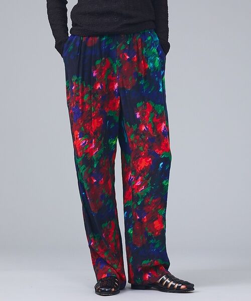 Rouge vif la cle / ルージュ・ヴィフ ラクレ パンツ | 【Le Melange/ル・メランジュ】フラワープリントイージーパンツ/ウエスト（その他）