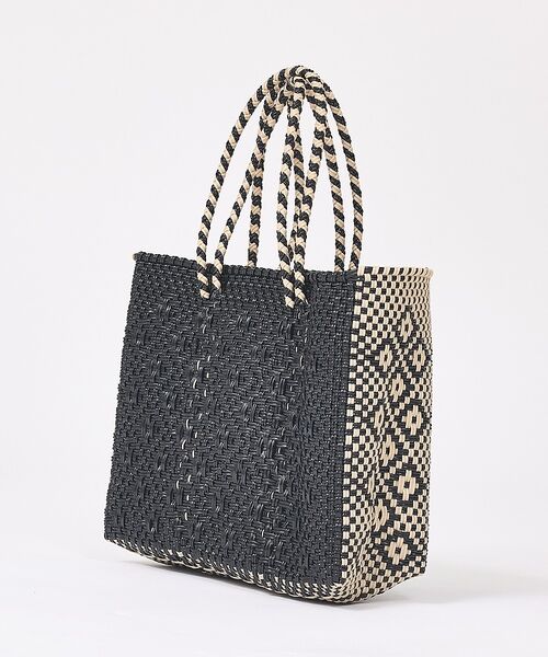 Rouge vif la cle / ルージュ・ヴィフ ラクレ かごバック | 【MOON BIRD/ムーンバード】手編みのメルカドバッグS/かごバッグ/ハンド（ブラック）