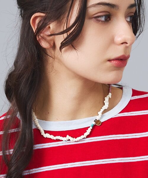 Rouge vif la cle / ルージュ・ヴィフ ラクレ ネックレス・ペンダント・チョーカー | 【Le Melange/ル・メランジュ】ビーズネックレス/シェルビーズ/ブレスレ | 詳細1