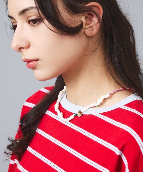Rouge vif la cle / ルージュ・ヴィフ ラクレ ネックレス・ペンダント・チョーカー | 【Le Melange/ル・メランジュ】ビーズネックレス/シェルビーズ/ブレスレ | 詳細2
