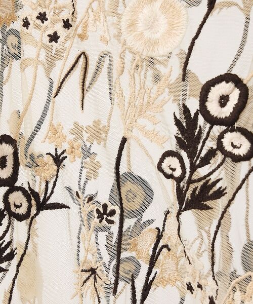 Rouge vif la cle / ルージュ・ヴィフ ラクレ ロング・マキシ丈スカート | 【Le Melange/ル・メランジュ】刺繍チュールスカート/花柄/レイヤード/ | 詳細6