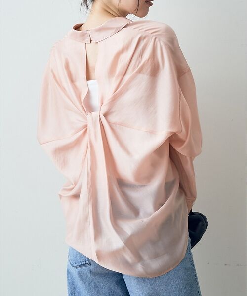 Rouge vif la cle / ルージュ・ヴィフ ラクレ シャツ・ブラウス | 【定番人気】【ロングセラー】バックツイストシャツ（ピンク）