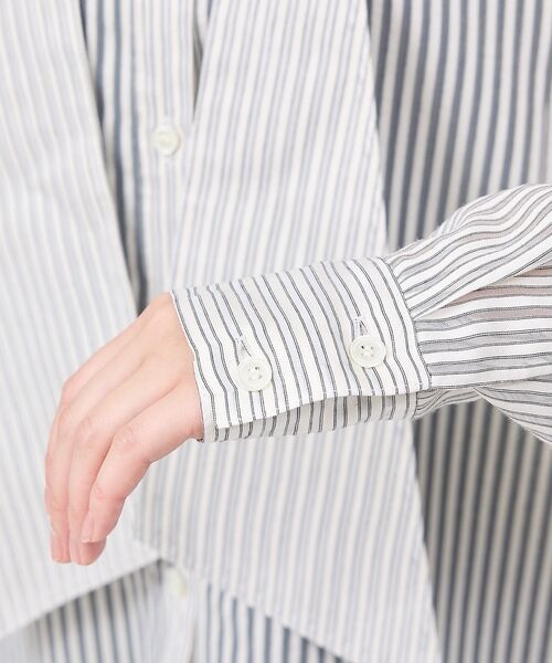 Rouge vif la cle / ルージュ・ヴィフ ラクレ シャツ・ブラウス | シアーストライプタイカラーシャツ | 詳細13