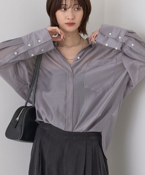 Rouge vif la cle / ルージュ・ヴィフ ラクレ シャツ・ブラウス | 【定番人気】【ロングセラー】バックツイストシャツ（グレー）