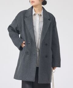 Rouge vif la cle / ルージュ・ヴィフ ラクレ アウター | 【一部店舗限定】ニットビーバーコート/ダブルブレストコート