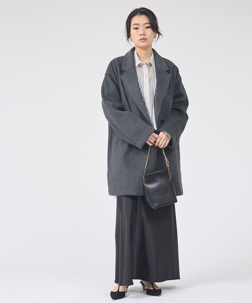 Rouge vif la cle / ルージュ・ヴィフ ラクレ アウター | 【一部店舗限定】ニットビーバーコート/ダブルブレストコート | 詳細10