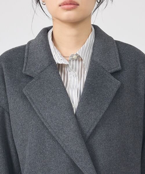 Rouge vif la cle / ルージュ・ヴィフ ラクレ アウター | 【一部店舗限定】ニットビーバーコート/ダブルブレストコート | 詳細14