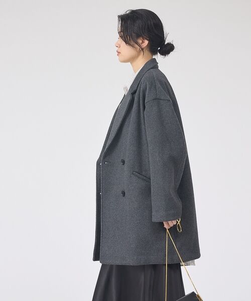 Rouge vif la cle / ルージュ・ヴィフ ラクレ アウター | 【一部店舗限定】ニットビーバーコート/ダブルブレストコート | 詳細3