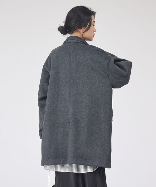 Rouge vif la cle / ルージュ・ヴィフ ラクレ アウター | 【一部店舗限定】ニットビーバーコート/ダブルブレストコート | 詳細5