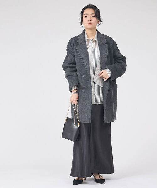 Rouge vif la cle / ルージュ・ヴィフ ラクレ アウター | 【一部店舗限定】ニットビーバーコート/ダブルブレストコート | 詳細6