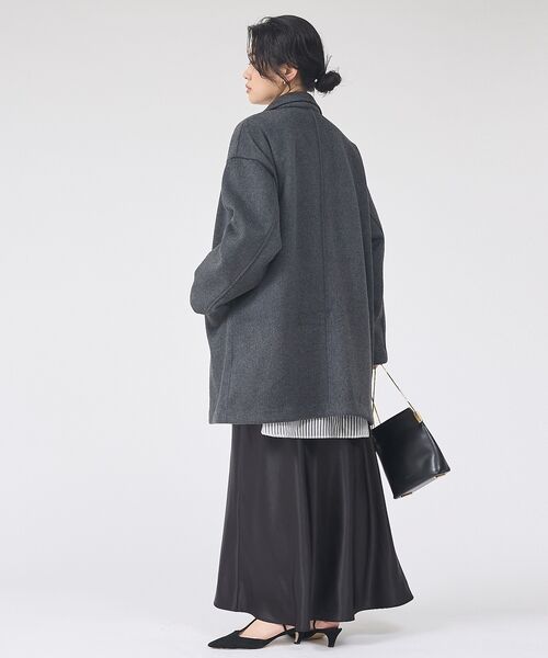 Rouge vif la cle / ルージュ・ヴィフ ラクレ アウター | 【一部店舗限定】ニットビーバーコート/ダブルブレストコート | 詳細8